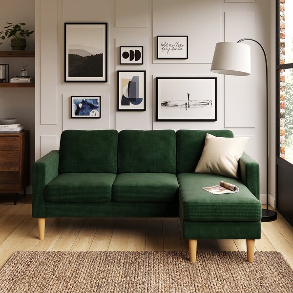 Jacob Corduroy Small Corner Chaise Sofa