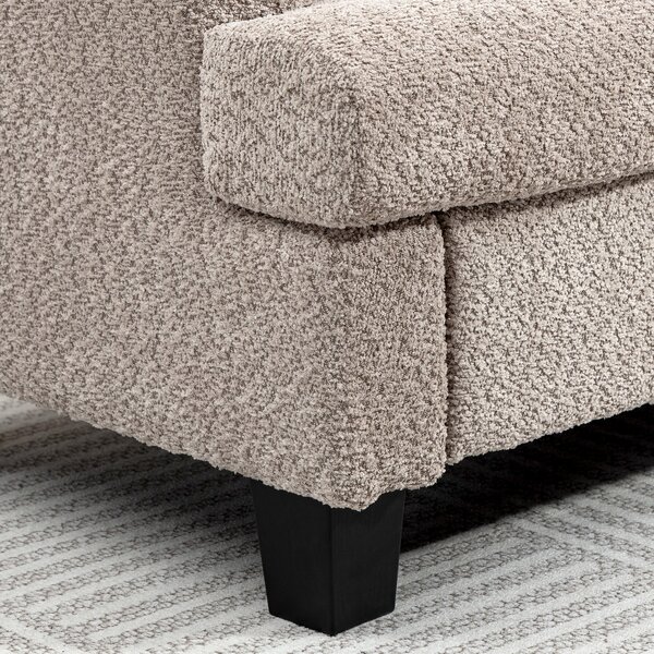 HOMCOM 2 Seater Sofa, 138 cm Loveseat Sofa with Removable Back Cushions, Chenille Fabric Small Couch Settee with S-springs for Living Room, Bedroom, Home Office, Light Brown