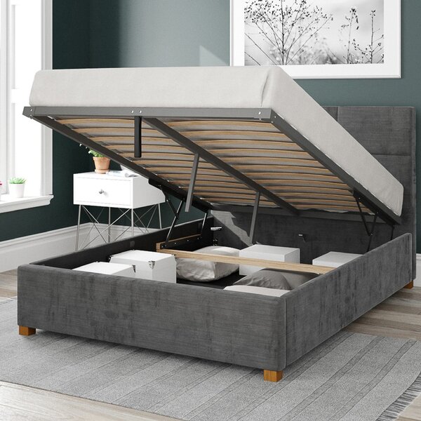 Caine Firenze Ottoman Bed Frame, Velour