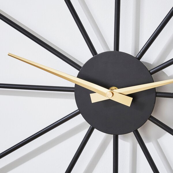 Elements Sputnik Wood Effect Wall Clock