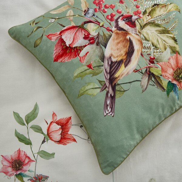 Dorma Rambling Rose Cream Cushion 45cm x 45cm