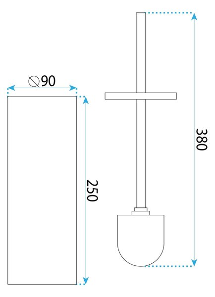 Toilet brush B106 TITAN