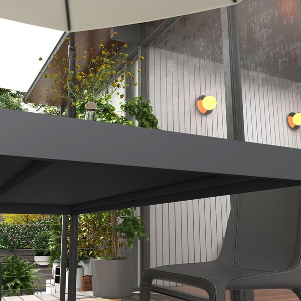 Outsunny Six-Seater Aluminium Outdoor Table, Durable, Weather-Resistant, Family Garden Furniture