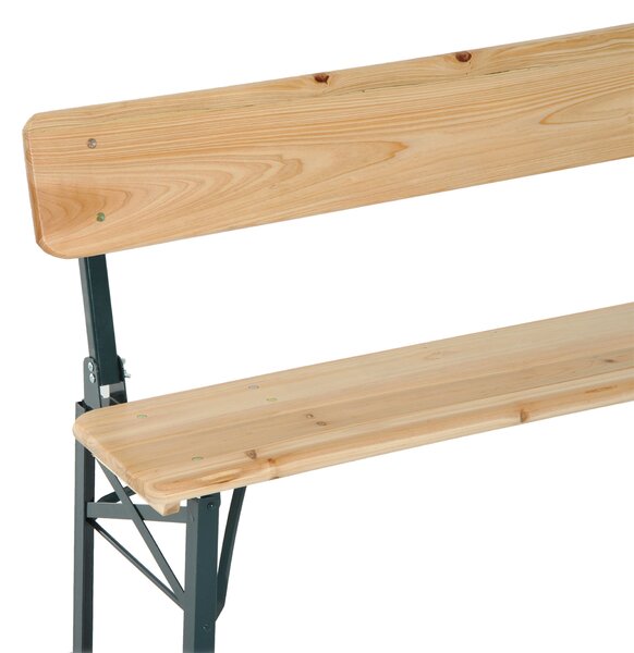 Outsunny 3 pcs Wooden Table Bench Set