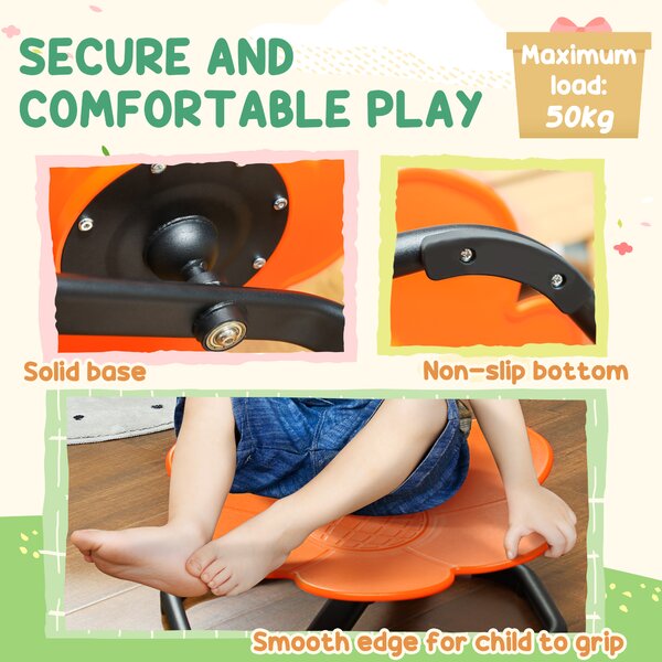 AIYAPLAY Sensory Spinning Chair for Autism Kids Coordination & Balance, Orange Aosom UK