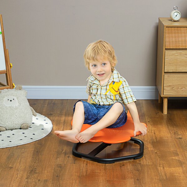 AIYAPLAY Sensory Spinning Chair for Autism Kids Coordination & Balance, Orange Aosom UK