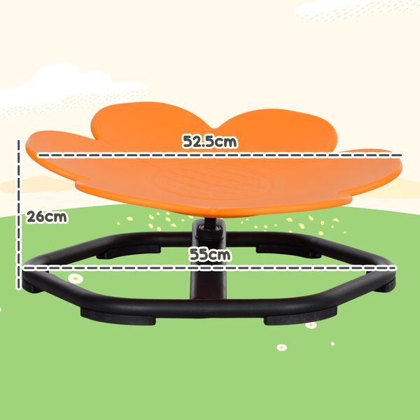 AIYAPLAY Sensory Spinning Chair for Autism Kids Coordination & Balance, Orange Aosom UK