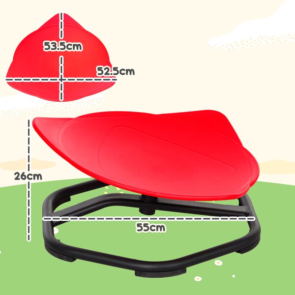 AIYAPLAY Spinning Chair for Autism Sit and Spin, Coordination & Balance, Sensory Spinning Chair for Toddlers 3-6 Years, Red Aosom UK