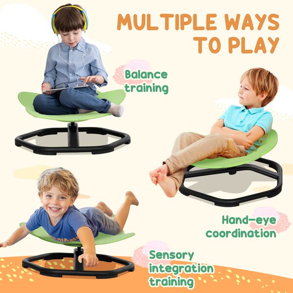 AIYAPLAY Elephant Shape Spinning Chair for Autism 3-6 Years Old Aosom UK