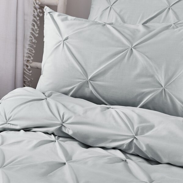 Serene Lara Duvet Cover & Pillowcase Set White