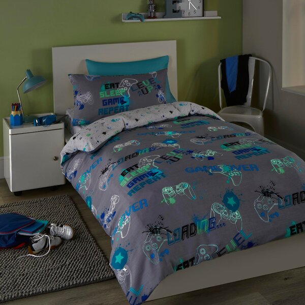 Game Glow Duvet Cover and Pillowcase Set