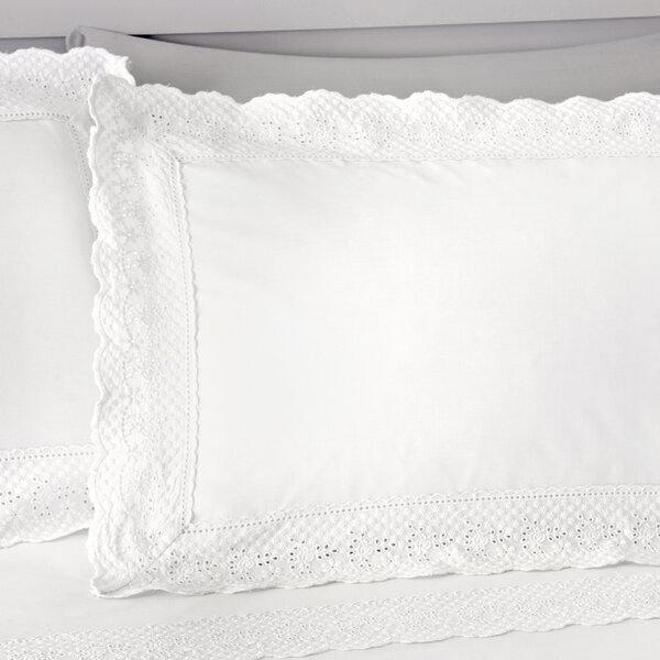 Serene Renaissance White Duvet Cover and Pillowcase Set