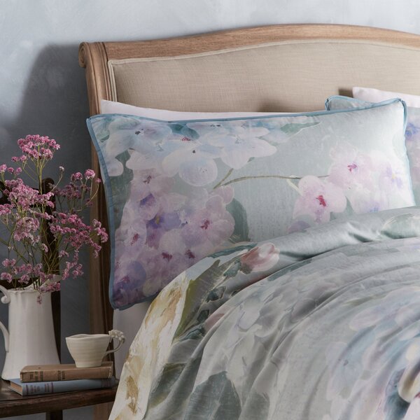 Hydrangea Seafoam Duvet Cover and Pillowcase