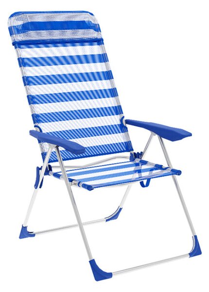 Folding Chair Marbueno Blue White 69 x 110 x 58 cm