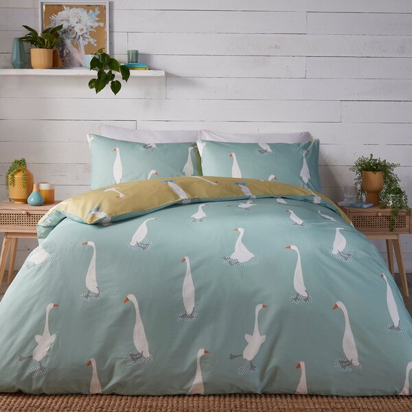 Puddles the Duck Yellow Duvet Cover and Pillowcase Set