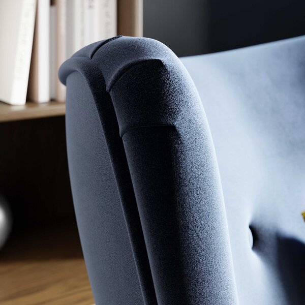 Sven Modern Velvet Wing Chair