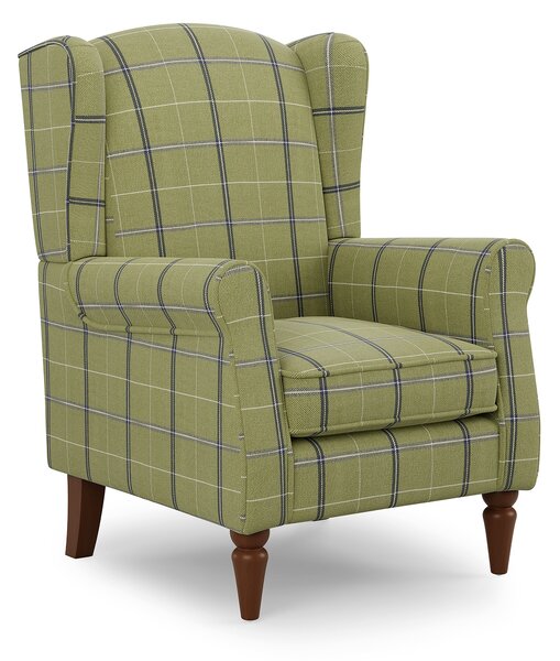 Oswald Check Armchair, Green