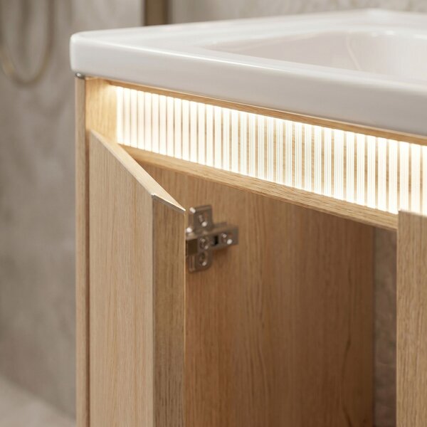 Bathroom furniture set with washbasin Sora DE07-70 Oak 70CM