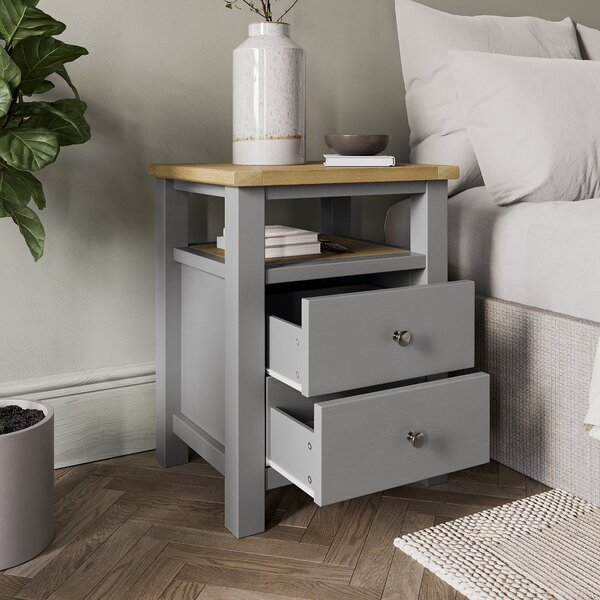 Olney 2 Drawer Bedside Table