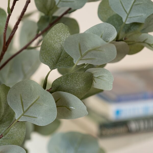 Artificial Eucalyptus Tree in Black Plant Pot