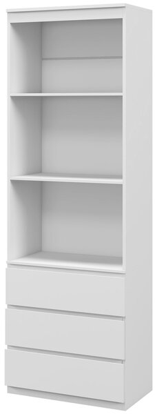 HOMCOM 180cm Tall Bookcase, with Shelves and Drawers - White Aosom UK