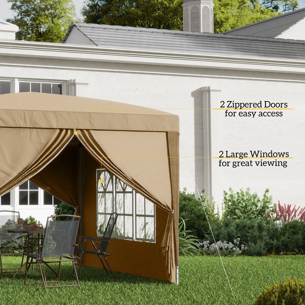 Outsunny 3x3 Pop Up Gazebo, Pop Up Gazebo with Sides for Garden & Outdoor Aosom UK