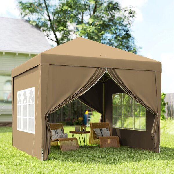 Outsunny 3x3 Pop Up Gazebo, Pop Up Gazebo with Sides for Garden & Outdoor Aosom UK