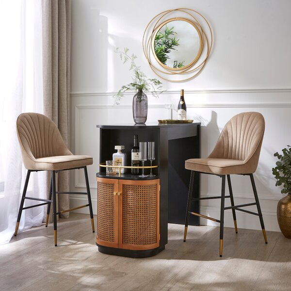 Sylvia Counter Height Bar Stool, Velvet