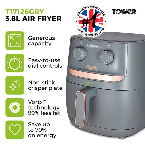 Tower Vortx 3.8L Colour Air Fryer