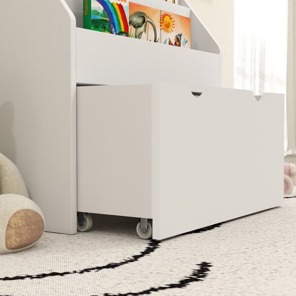 AIYAPLAY Bookcase for Kids with Shelves, Drawer, Bookcase for Bedroom, Playroom, White Aosom UK