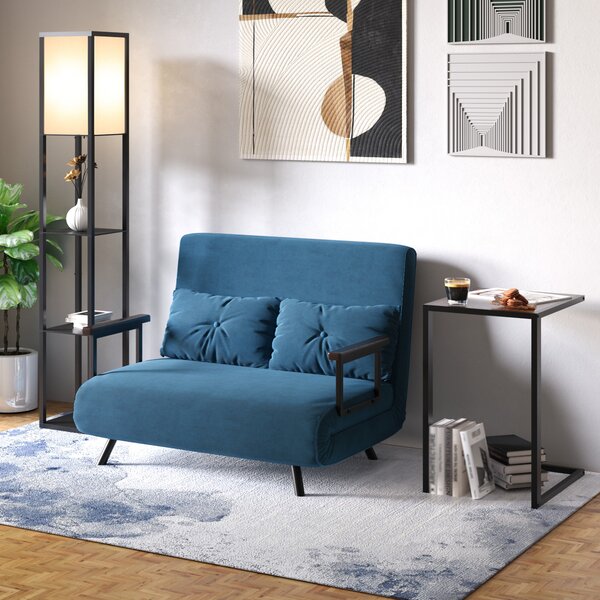 HOMCOM Floor Lamp with Shelves, Modern Floor Standing Lamp with Storage Shelf for Living Room, Reading Standing Lamp, Black Aosom UK