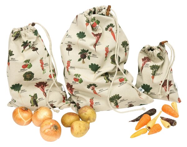 RHS by Dexam Benary Vegetables Set of 3 Vegetable Storage Bags