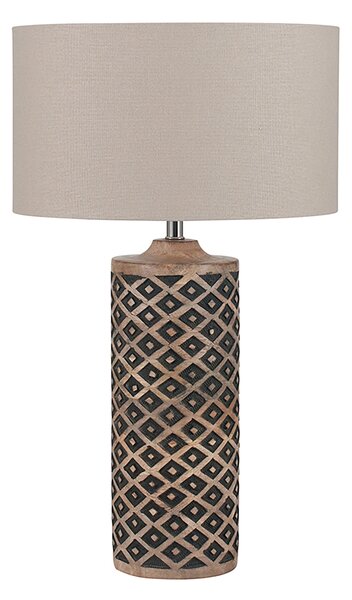 Orissa Wooden Diamond Table Lamp