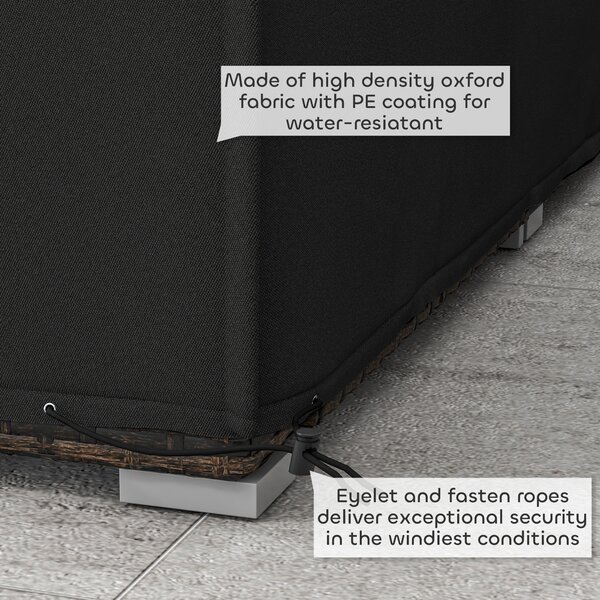 Outsunny 155 x 222cm Waterproof Furniture Cover - Black