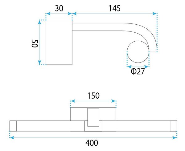 Bathroom LED wall sconce APP1883-1W 40cm GOLD