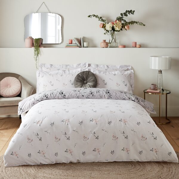 Holly Willoughby Emine Lilac Reversible Duvet Cover and Pillowcase Set