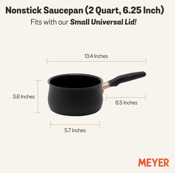 Meyer Accent Non-Stick Hard Anodised Aluminium Saucepan, 16cm