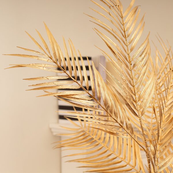 Artificial Gold Palm Leaf Stems