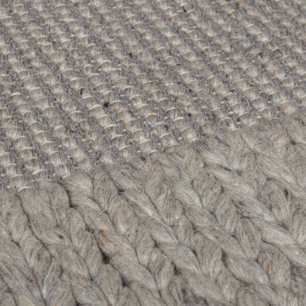 Rue Plait Border Wool Rug