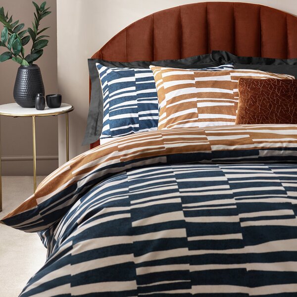 HÖEM Piper Cotton Rich Dusk Duvet Cover & Pillowcase Set