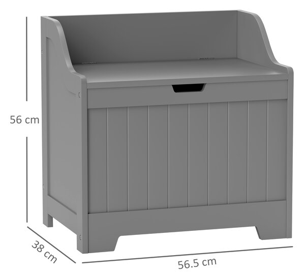 HOMCOM 61L Home Storage Chest - Grey