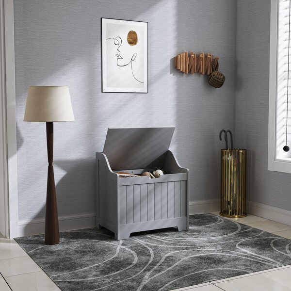 HOMCOM 61L Home Storage Chest - Grey