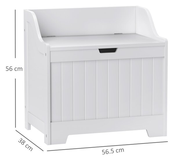 HOMCOM 61L Home Storage Chest - White