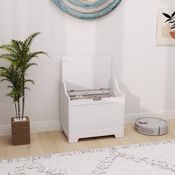 HOMCOM 61L Home Storage Chest - White