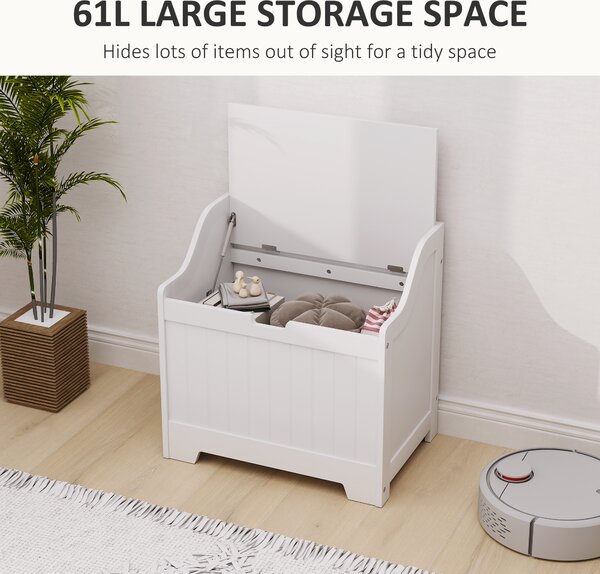 HOMCOM 61L Home Storage Chest - White