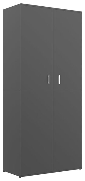 Shoe Cabinet Black 80x39x178 cm Engineered Wood