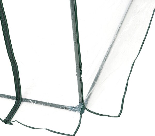 Outsunny Walk-in Polytunnel Greenhouse with Roll-up Door Transparent Tunnel Greenhouse with Steel Frame and PVC Cover, 2.5 x 2m Aosom UK