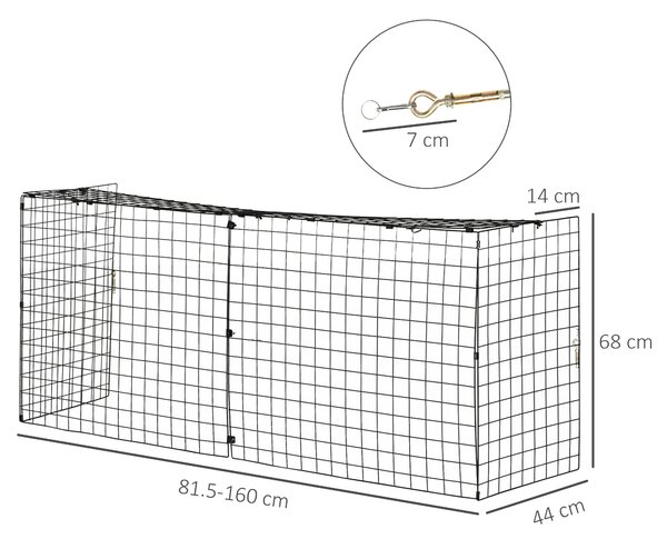 HOMCOM Extendable Safety Fireguard Extendable Fireguard Screen-Black