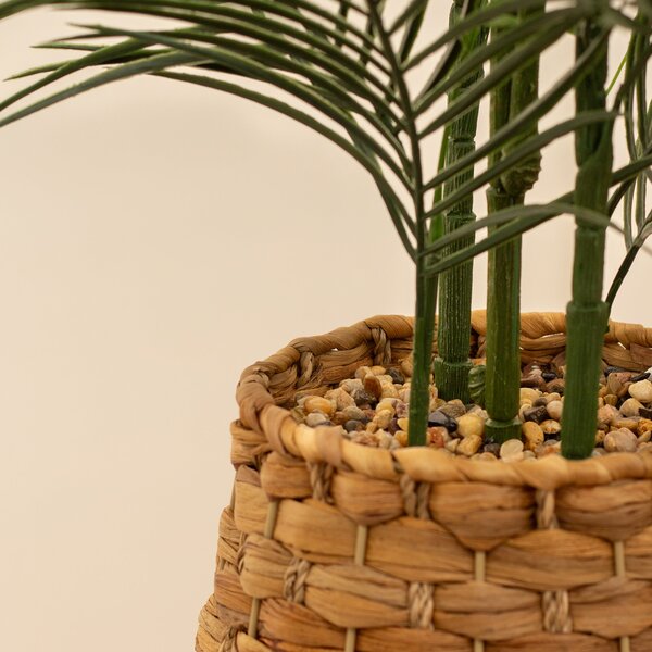 Artificial Palm Tree in Woven Basket Plant Pot