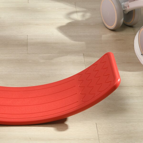 ZONEKIZ Wobble Wonder: Montessori Stepping Stone for Nursery Play, Durable Red Balance Board Aosom UK